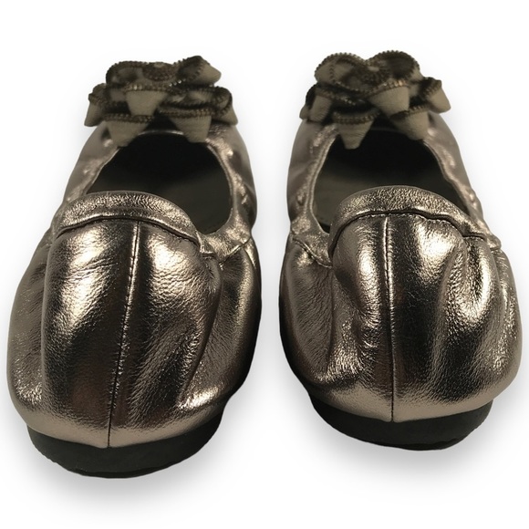 Halogen Frisco Lea Womens Leather Slip On Ballet Flats Pewter Size 6 - Picture 6 of 11